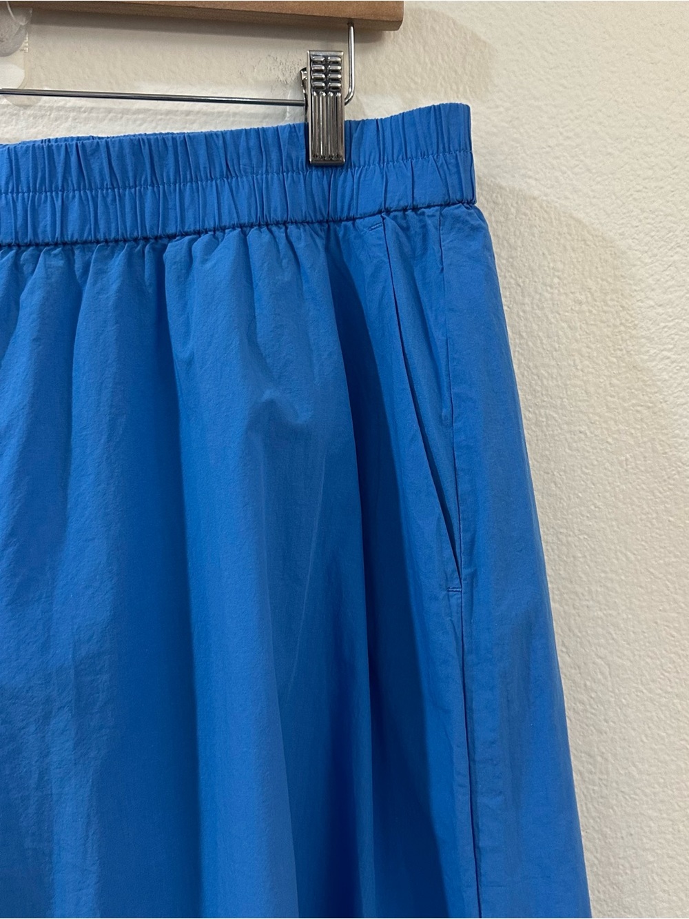 Eileen Fisher Washed Organic Cotton Poplin Skirt Pant in Calypso Size M Wide Leg - Picture 7 of 12